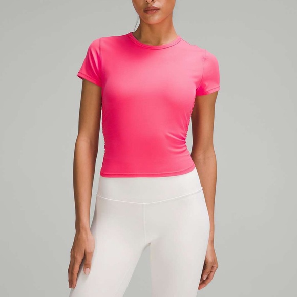 lululemon athletica Tops - Lululemon All It Takes Short Sleeve Shirt in Lipgloss